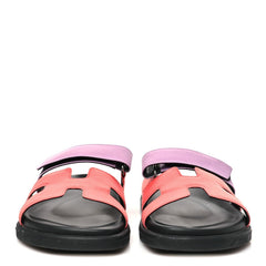 Satin Crepe Chypre Sandals 37.5 Rose Peche Violet Petale