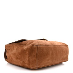 Suede Calfskin Souplissimo Maxi Flap Camel
