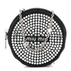 Raso Crystal Starlight Nano Circle Mini Bag Black