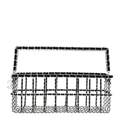 Brass Calfskin Grocery By Chanel Minaudiere Shopping Basket Silver