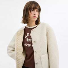 Coach Outlet Short Sherpa Cardi Jacket
