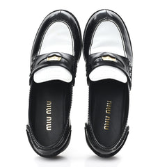 Spazzolato Penny Loafer 39 Black White