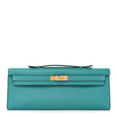 Swift Kelly Cut Clutch Pochette Vert Verone