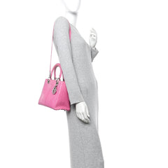 Snakeskin Medium Lady Dior Pink