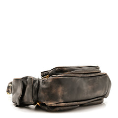 Distressed Nappa Pocket Bag Sand Coffee
