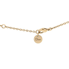 Metal Crystal CD Necklace Gold