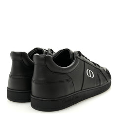 Calfskin Suede Logo Sneakers 38 Black