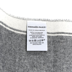 Cashmere Casaque Mors Muffler Ivoire Gris Flanelle