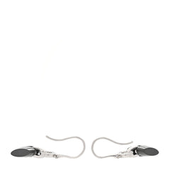 18K White Gold Diamond Ceramic Ultra Drop Earrings Black