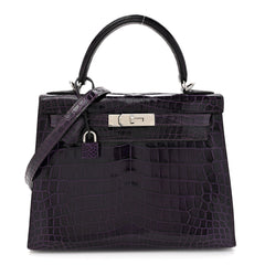Shiny Niloticus Crocodile Kelly Sellier 28 Amethyst