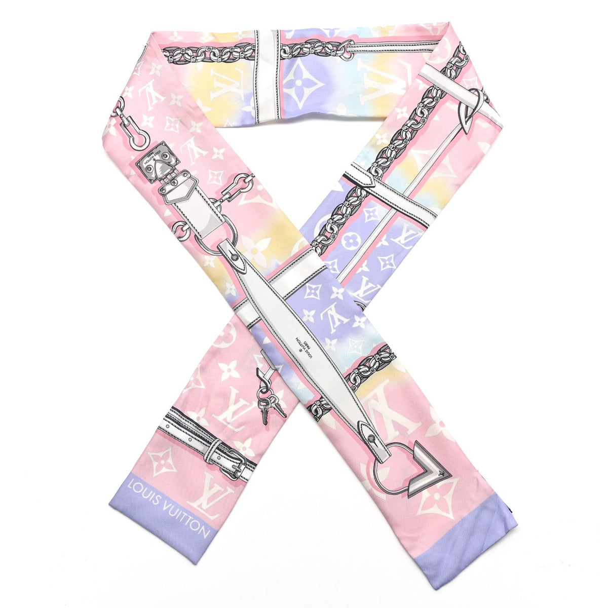 Silk Monogram Escale Confidential Bandeau Pink