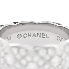 18K White Gold Diamond Small Coco Crush Full Paved Ring 54 7