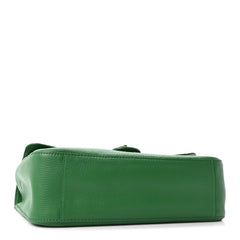 Grained Calfskin Small Souplissimo Maxi Flap Green