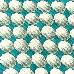 Silk Plisse Balles De Golf Scarf 90