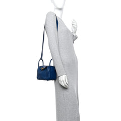 Taurillon Clemence Mini Lindy 20 Deep Bleu
