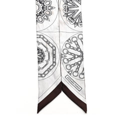 Silk Effet Kaleidoscope Twilly White Anthracite Marron