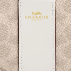 Coach Outlet Corner Zip Wristlet In Signature Canvas With Stripe