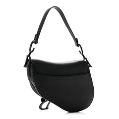 Ultra Matte Calfskin Saddle Bag Black