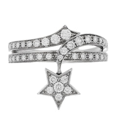 18K White Gold Diamond Étolie Filante Ring 55 7.25