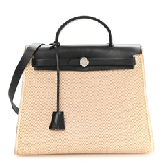 Toile GM Vache Calfskin Herbag 30 PM Natural Black Natural Black