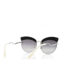 Acetate Glitter Cat Eye Sunglasses SMU58T Black