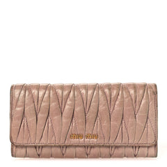 Nappa Lux Matelasse Flap Wallet Mughetto