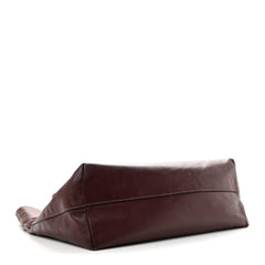 Vitello Soft Shopping Tote Burgundy