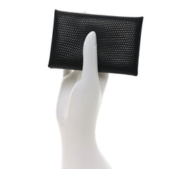 Lizard Calvi Card Case Black