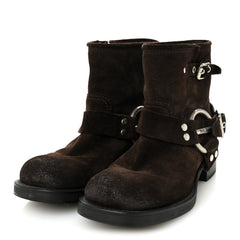Suede Harness Engineer Boots 38.5 Brown