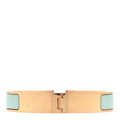 Enamel Narrow Clic Clac H Bracelet GM Bleu Polaire