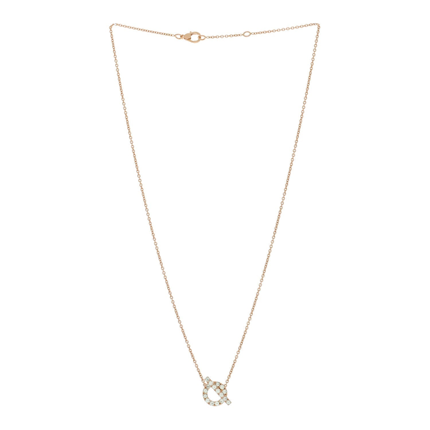 18K Rose Gold Green Sapphire Finesse Pendant Necklace