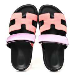 Satin Crepe Chypre Sandals 37.5 Rose Peche Violet Petale
