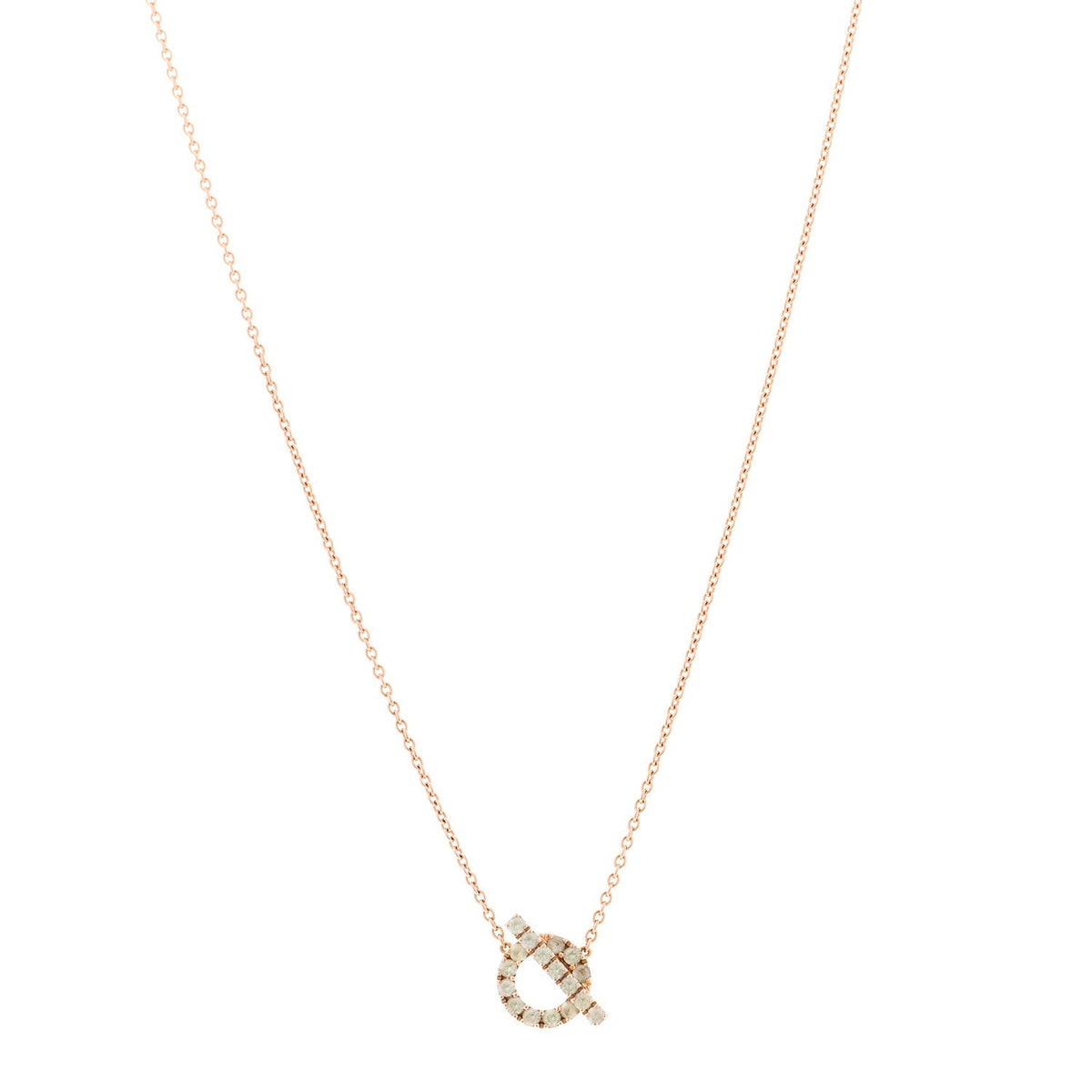 18K Rose Gold Green Sapphire Finesse Pendant Necklace