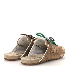 X NEW BALANCE Faded Suede Calfskin 530 SL Slip-On Mules 40 Ecru