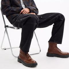 Coach Outlet Combat Boot In Signature Leather