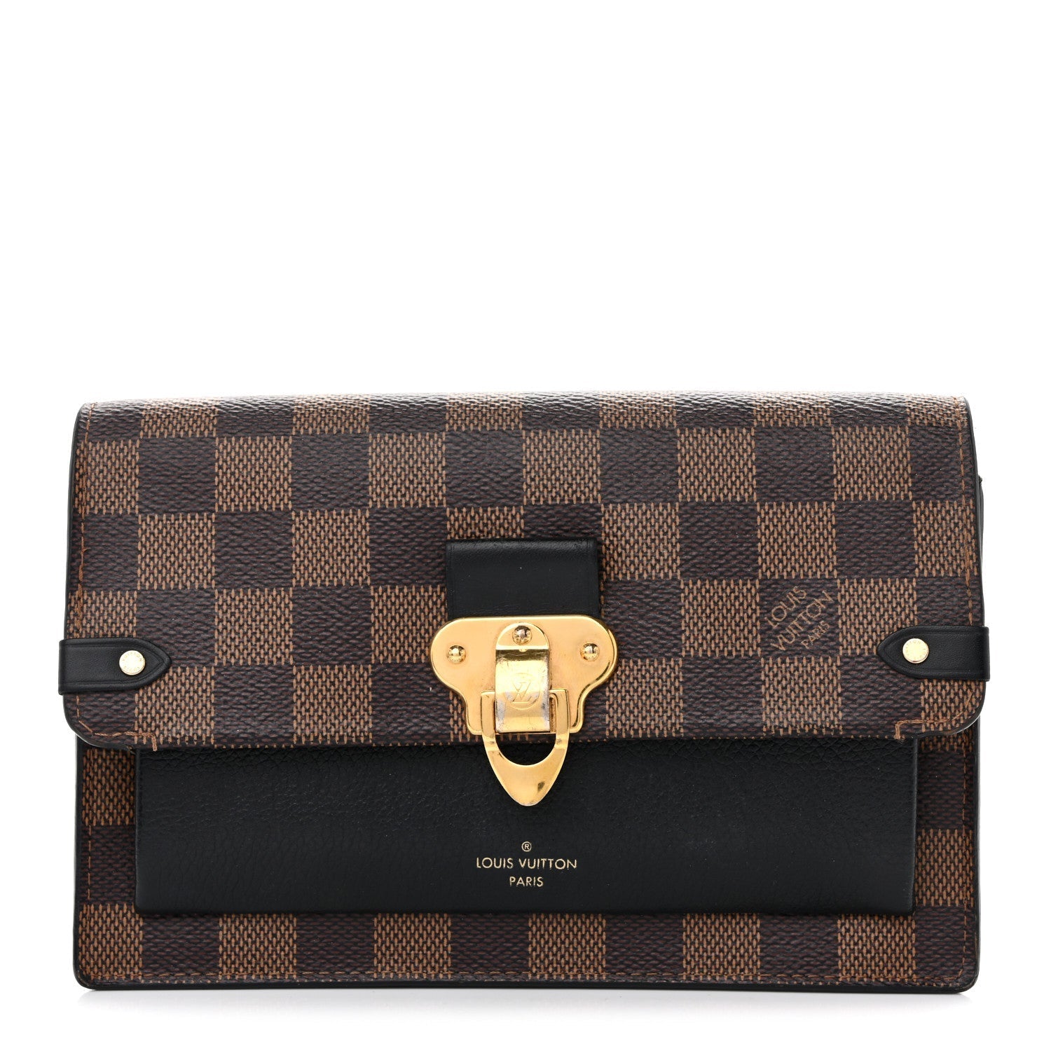 Damier Ebene Vavin Chain Wallet Black