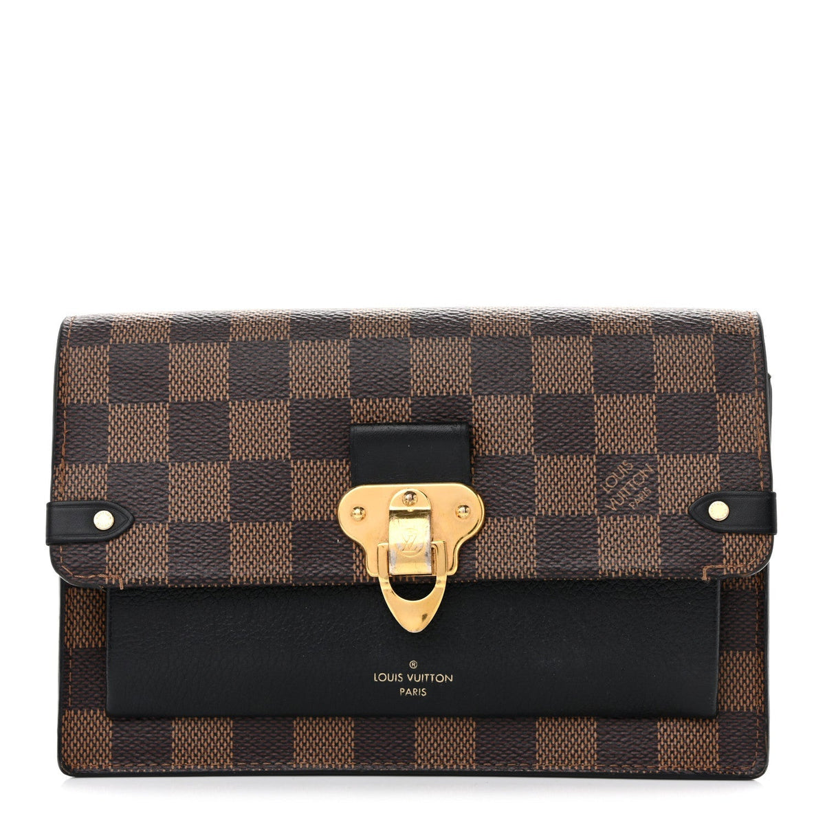 Damier Ebene Vavin Chain Wallet Black