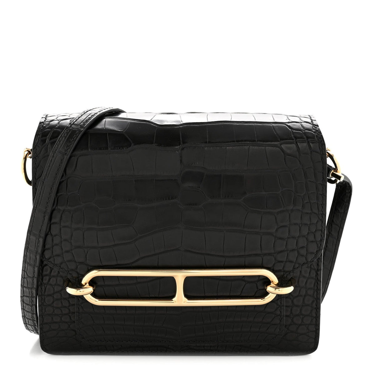Matte Alligator Mini Sac Roulis Black