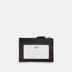 Coach Outlet Mini Skinny Id Case In Signature Canvas