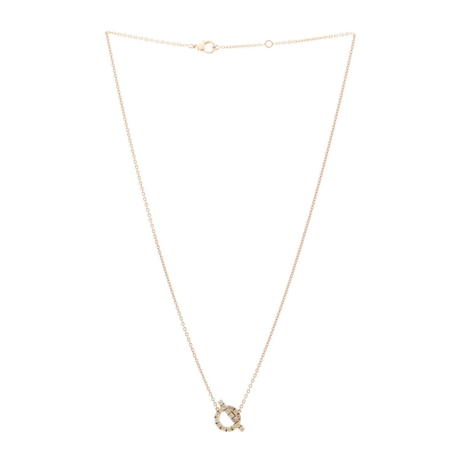 18K Rose Gold Green Sapphire Finesse Pendant Necklace