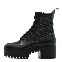 Denim Malletage Laureate Platform Desert Boots 39 Dark Blue