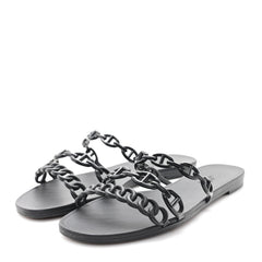 Rubber Chaine d'Ancre Rivage Sandals 38 Black