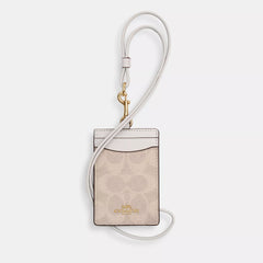 Coach Outlet Id Lanyard In Signaure Canvas