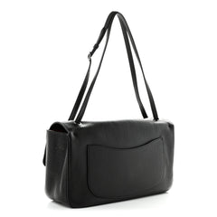 Grained Calfskin Small Souplissimo Maxi Flap Black