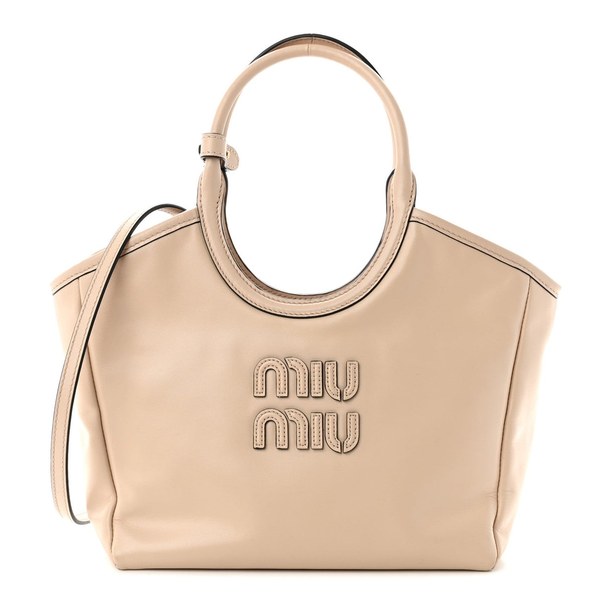 Soft Calf Softy Small Ivy Tote Bag  Travertine Stone