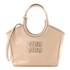 Soft Calf Softy Small Ivy Tote Bag  Travertine Stone