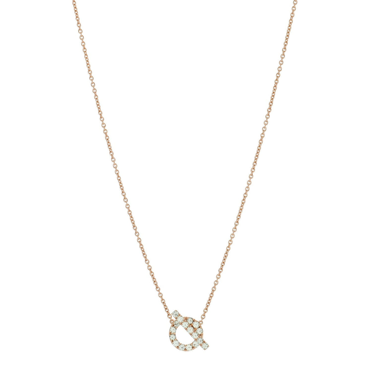18K Rose Gold Green Sapphire Finesse Pendant Necklace