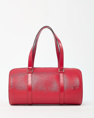 Louis Vuitton Red Epi Leather Soufflot Papillon Bag