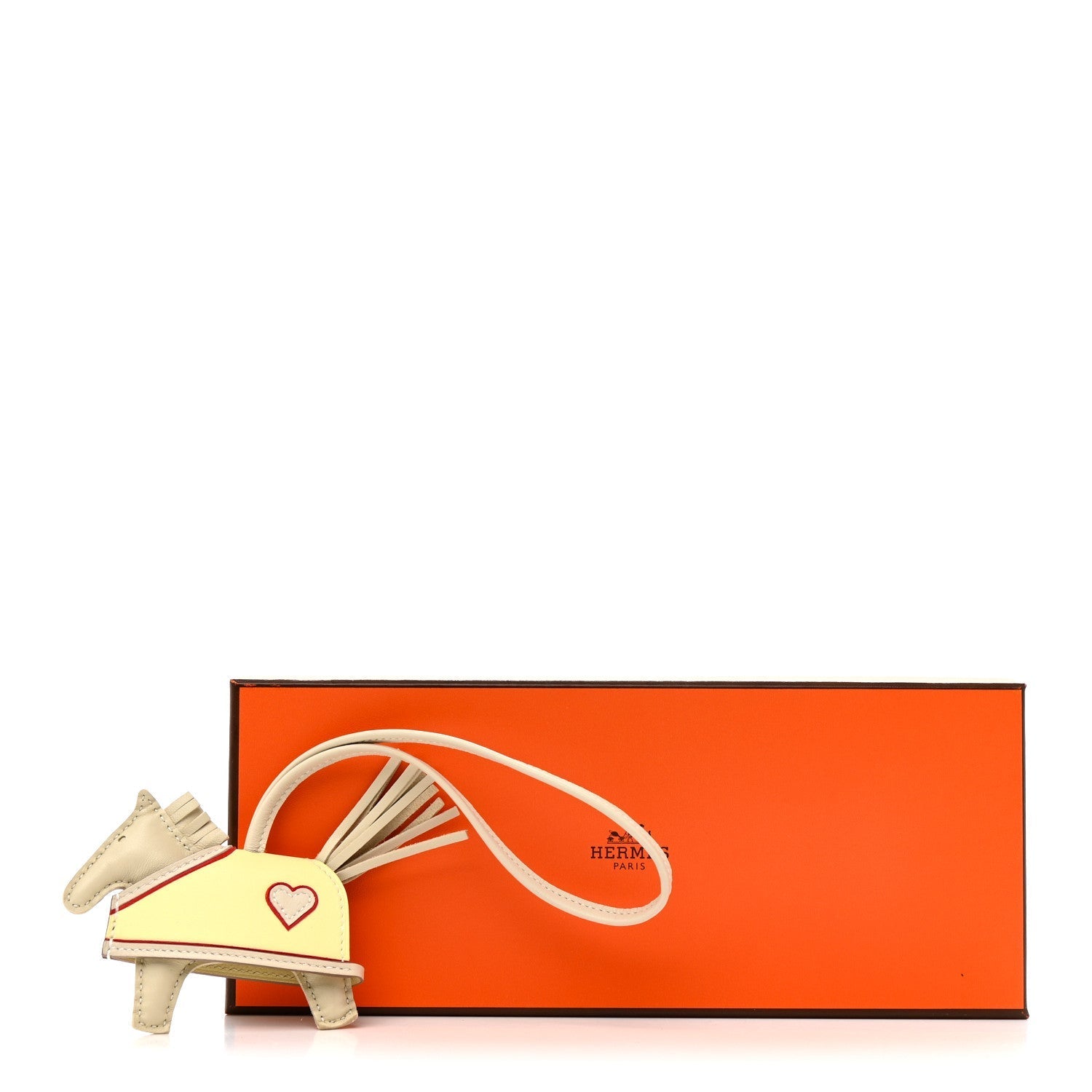 Milo Lambskin Grigri Rodeo Robeo Coeur Bag Charm PM Craie Jaune Milton Rouge Radieux