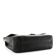 Grained Calfskin Small Souplissimo Maxi Flap Black